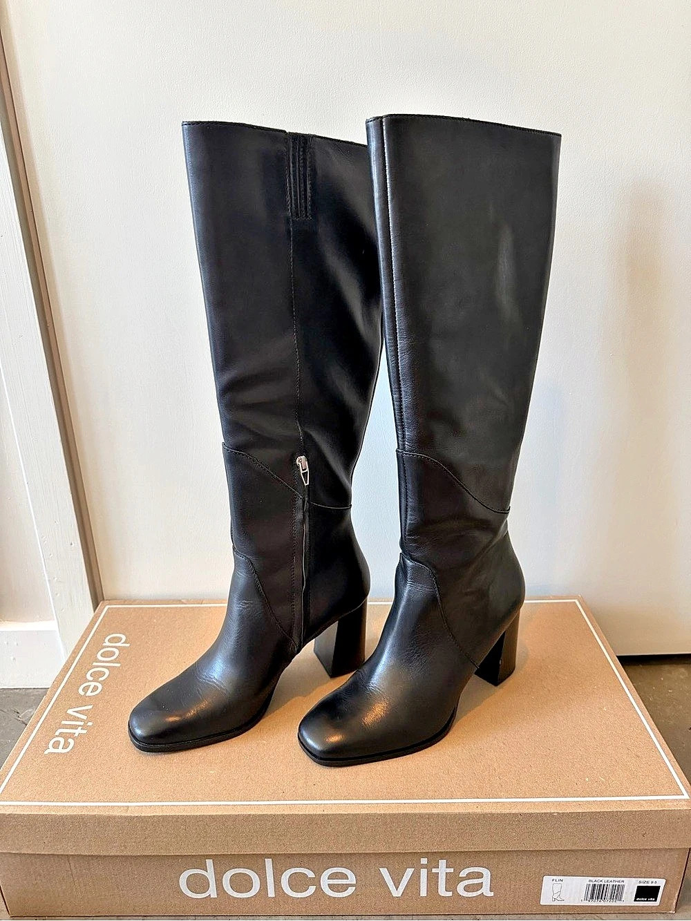 Dolce Vita Flin Tall Boot Leather Black US 9.5